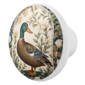 Elegante Wilde Eend William Morris geïnspireerd Keramische Knop (Rechts)