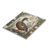 Elegante Wilde Eend William Morris Geïnspireerd Tegeltje (Zijkant)