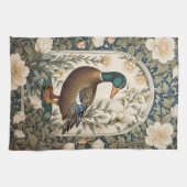 Elegante Wilde Eend William Morris geïnspireerd Theedoek (Horizontaal)