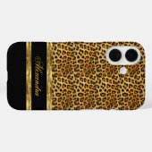 Elegante wilde luipaard zwart en goud Case-Mate iPhone case (Achterkant (horizontaal))