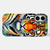 Elegante wilde tijger kleurrijke waterverf schilde Case-Mate iPhone case (Achterkant (horizontaal))