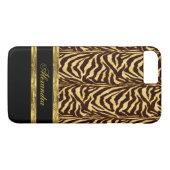 Elegante Wilde Zebra Zwart en Goud Case-Mate iPhone Case (Achterkant (Horizontaal))