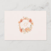 Elegante Wildflower Abrikoos Bruiloft Behuizing Ka Informatiekaartje (Achterkant)