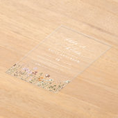 Elegante Wildflower Baby in Bloom Baby shower Acryl Uitnodigingen (Laagn)