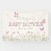 Elegante Wildflower Baby shower Banner (Horizontaal)