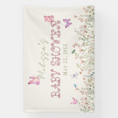 Elegante Wildflower Baby shower Banner (Verticaal)