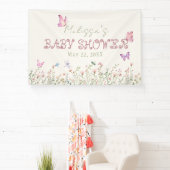 Elegante Wildflower Baby shower Banner (Insitu)