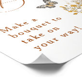 Elegante Wildflower Baby shower Bloom Bar Poster (Hoek)