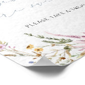 Elegante Wildflower Baby's zijn Sweet Sign Poster (Hoek)