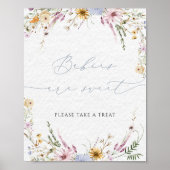 Elegante Wildflower Baby's zijn Sweet Sign Poster (Voorkant)