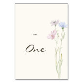 Elegante Wildflower Bloemen Beige bruiloft Kaart (Voorkant)