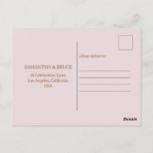 Elegante  Wildflower | Bloemen Bewaar de datum Briefkaart (Achterkant)