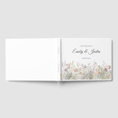 Elegante Wildflower Bloemen Bloemen Waterverf Brui Gastenboek (Volledig)