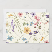 Elegante Wildflower Bloemen Custom Afbeelding Doop Kaart (Achterkant)