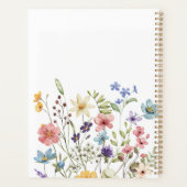 Elegante Wildflower Bloemen gepersonaliseerd Planner (Achterkant)