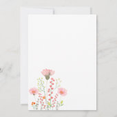 Elegante Wildflower Bloemen Kalligrafie Doop Kaart (Achterkant)