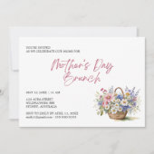 Elegante Wildflower Bloemen Moederdag Brunch Kaart (Voorkant)
