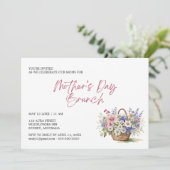 Elegante Wildflower Bloemen Moederdag Brunch Kaart (Staand voorkant)