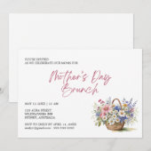 Elegante Wildflower Bloemen Moederdag Brunch Kaart (Voorkant / Achterkant)