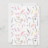 Elegante Wildflower Bloemen Post Bruiloft Brunch Kaart (Achterkant)