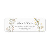 Elegante Wildflower Bloemen Wedding Garden Greener Etiket (Voorkant)