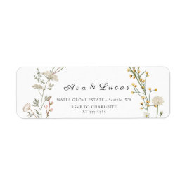 Elegante Wildflower Bloemen Wedding Garden Greener Etiket