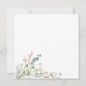 Elegante Wildflower Bloemen Wedding Garden Greener Kaart (Achterkant)