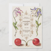 Elegante  Wildflower | Bloemenbruiloft Kaart (Voorkant)