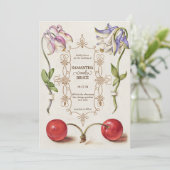 Elegante  Wildflower | Bloemenbruiloft Kaart (Staand voorkant)