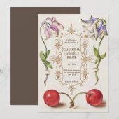 Elegante  Wildflower | Bloemenbruiloft Kaart (Voorkant / Achterkant)