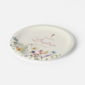 Elegante Wildflower Bloemendoop Papieren Bordje (Gekanteld)