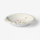 Elegante Wildflower Bloemendoop Papieren Kommen (Gebogen)