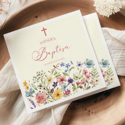 Elegante Wildflower Bloemendoop Servet