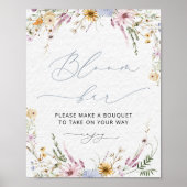 Elegante Wildflower Bloom | Bloemstaaf Poster (Voorkant)