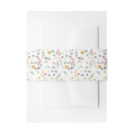 Elegante Wildflower Bloom Bruiloft Uitnodigingen Wikkel