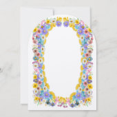 Elegante Wildflower Bloom Gele Elegance Bruiloft Kaart (Achterkant)