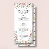 Elegante Wildflower Bloom Romantisch Script Bruilo Menu