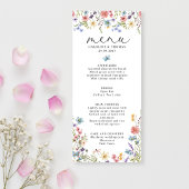 Elegante Wildflower Bloom Romantisch Script Bruilo Menu