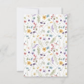 Elegante Wildflower Bloom Romantisch Script Bruilo RSVP Kaartje (Achterkant)