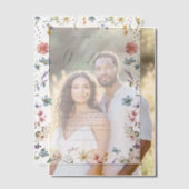 Elegante Wildflower Bloom Romantisch Script Bruilo Vellum Uitnodigingen (Offset (Koppel))