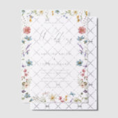 Elegante Wildflower Bloom Romantisch Script Bruilo Vellum Uitnodigingen (Offset (Uitnodiging))