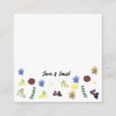 Elegante Wildflower Boho Blue Wedding Informatiekaartje (Achterkant)