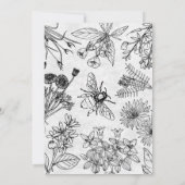 Elegante Wildflower Boho Bridal Shower Uitnodiging (Achterkant)