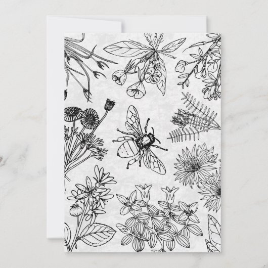 Elegante Wildflower Boho Bridal Shower Uitnodiging (Achterkant)