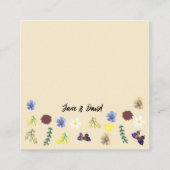Elegante Wildflower Boho Eggshell bruiloft Informatiekaartje (Achterkant)