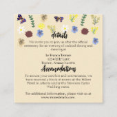Elegante Wildflower Boho Eggshell bruiloft Informatiekaartje (Voorkant)