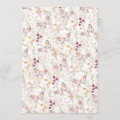 Elegante Wildflower Boho Menu (Achterkant)