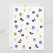 Elegante Wildflower Boho White Wedding Kaart (Achterkant)