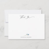 Elegante Wildflower Botanical dank u Notitiekaartje (Voorkant)