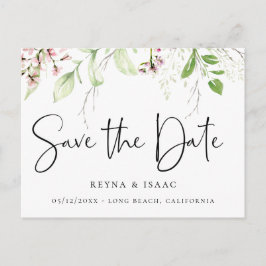 Elegante Wildflower Botanical Save the Date Aankondigingskaart